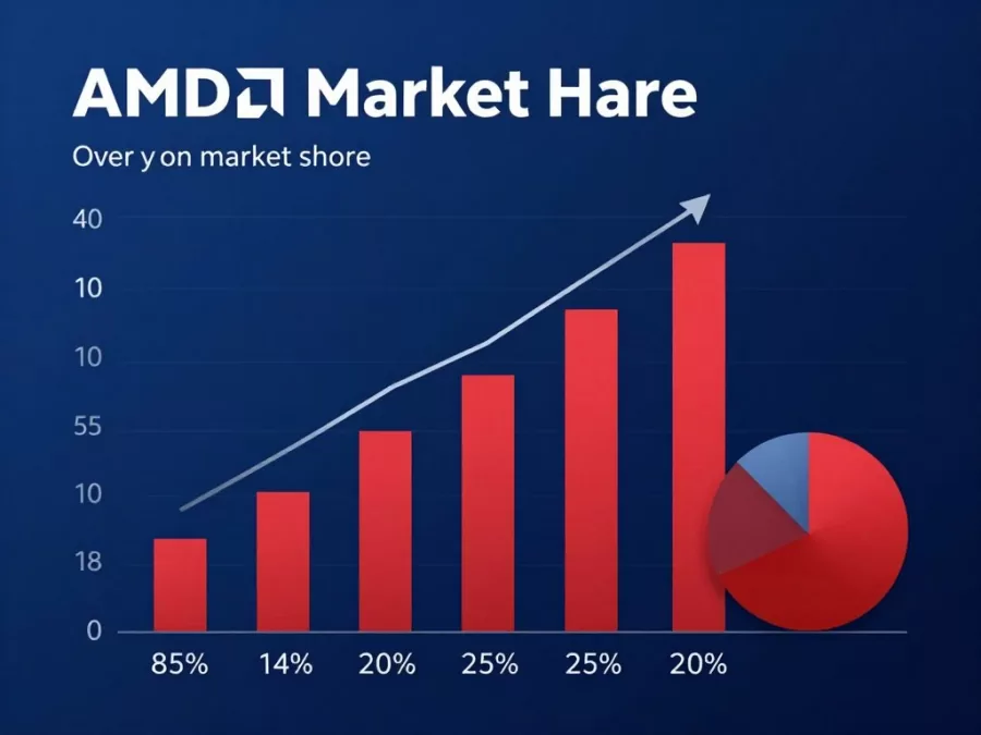 AMD market share growth visualization