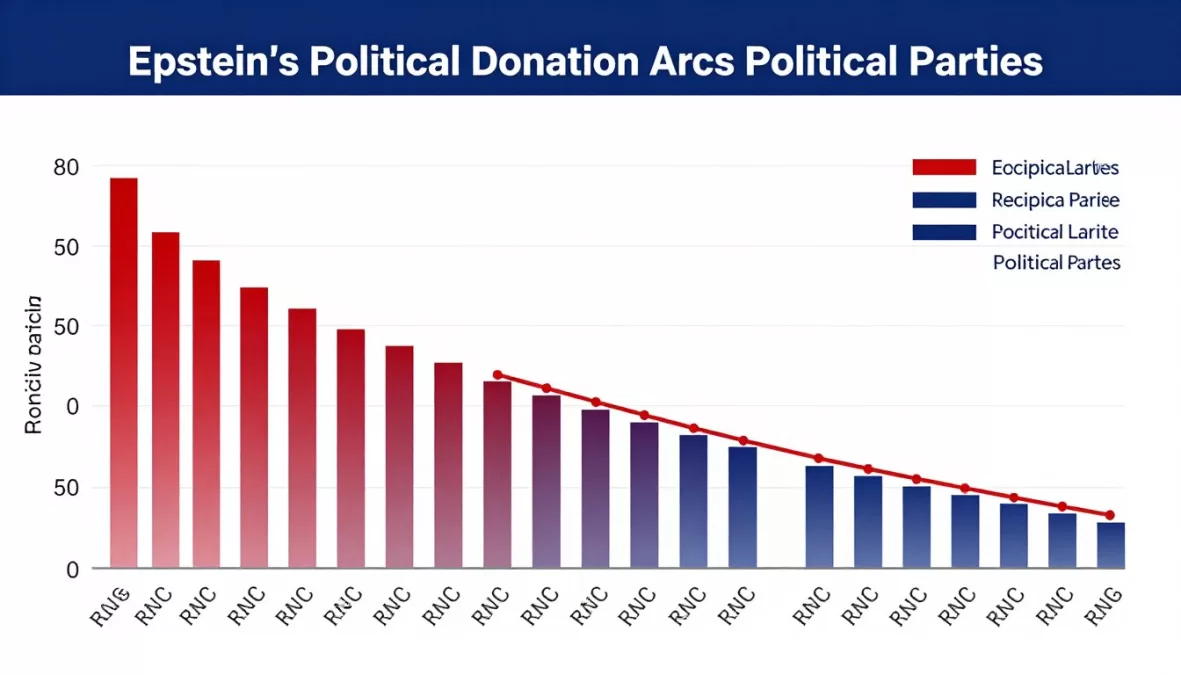 Chart showing Epstein's political donations and corresponding favors