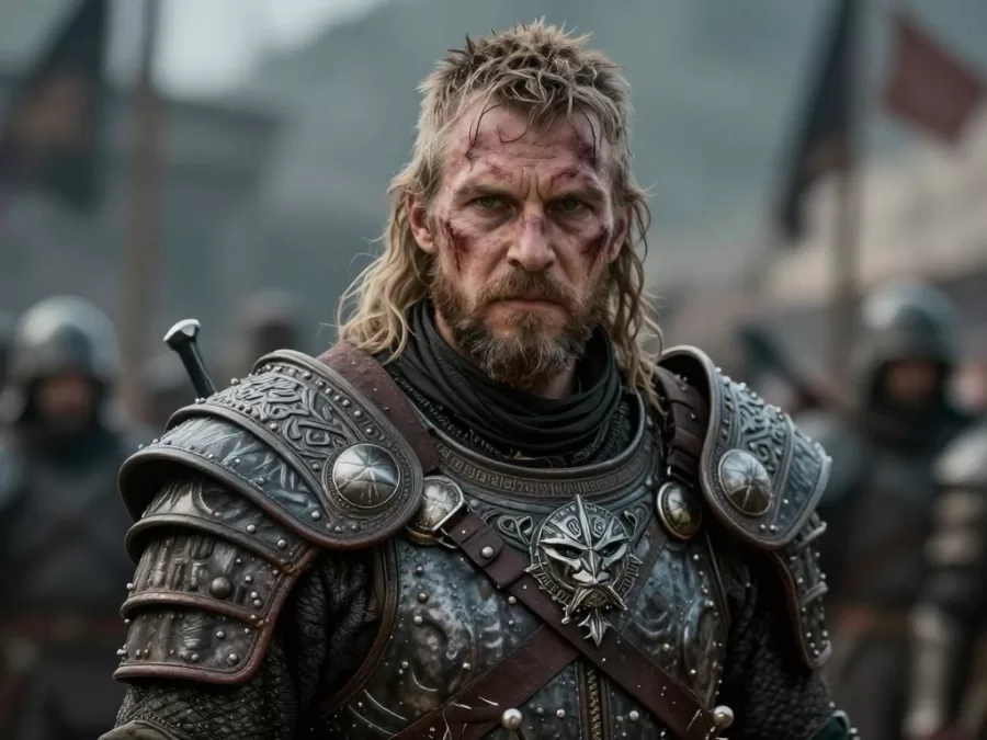 Crimson Desert main character Kliff in dramatic pose