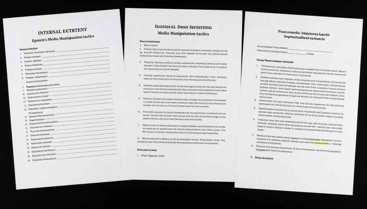 Documents showing Epstein's media manipulation strategy