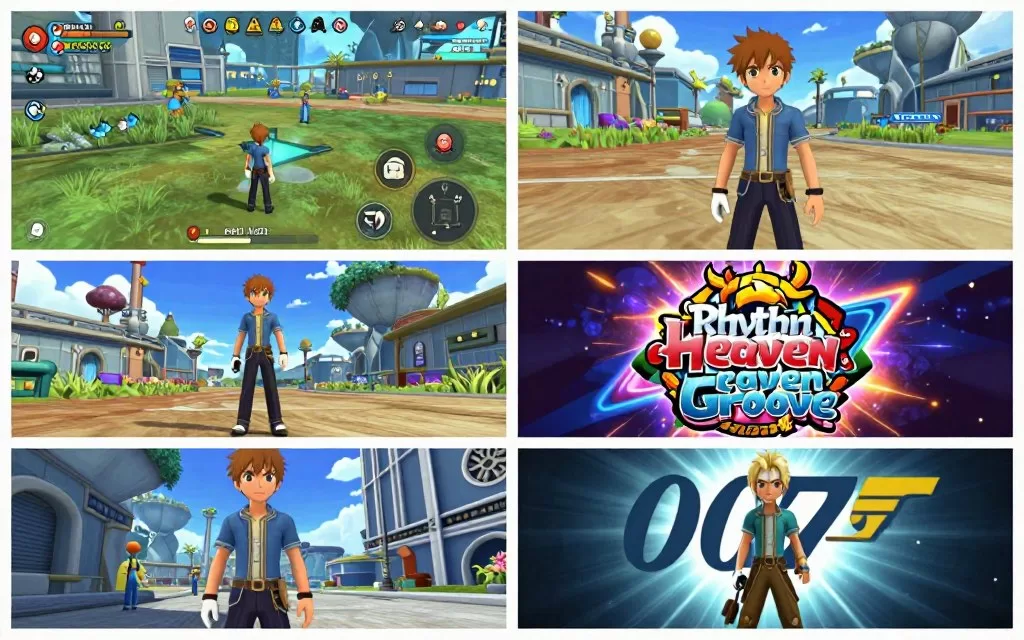 Screenshot montage of honorable mention games