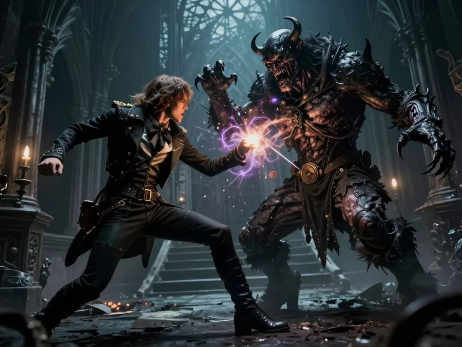 The Duskbloods showing combat against grotesque enemy