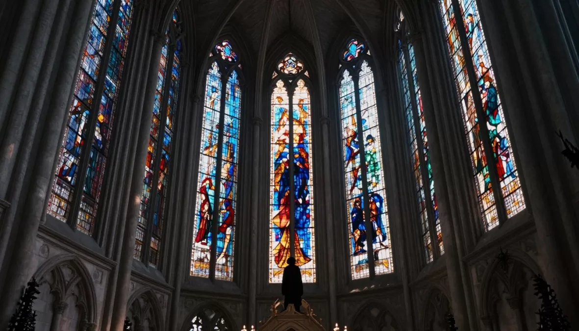 The Duskbloods showing dark gothic cathedral environment