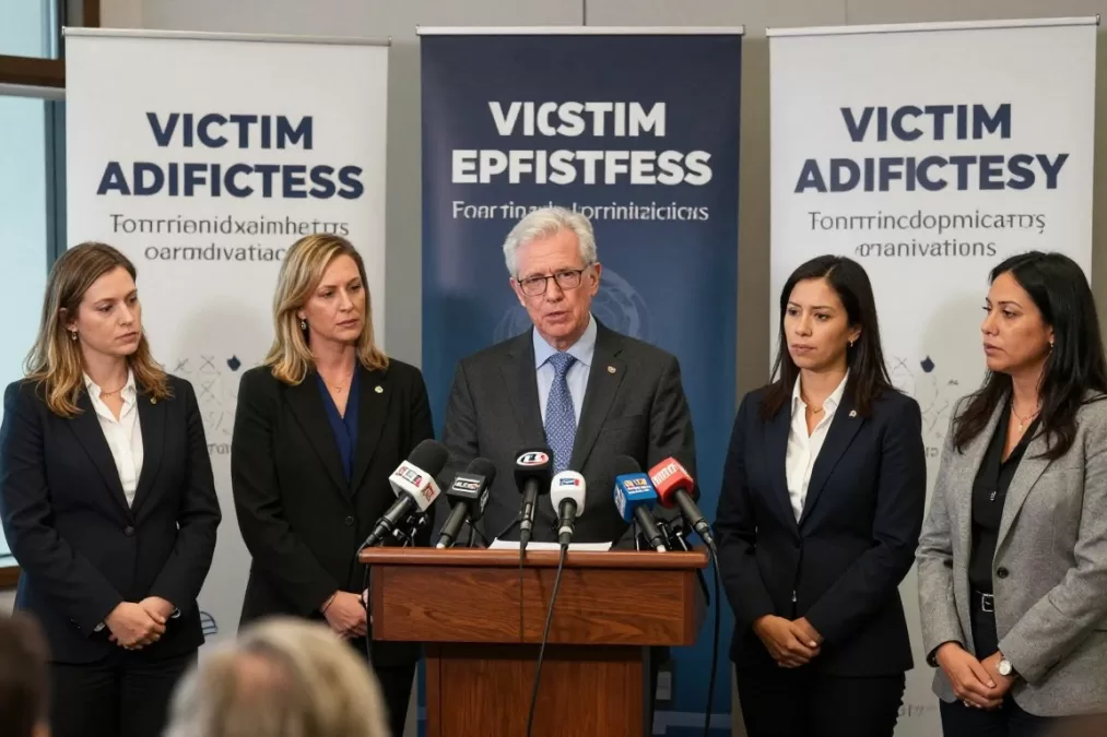 Victim advocacy groups holding press conference about Epstein files