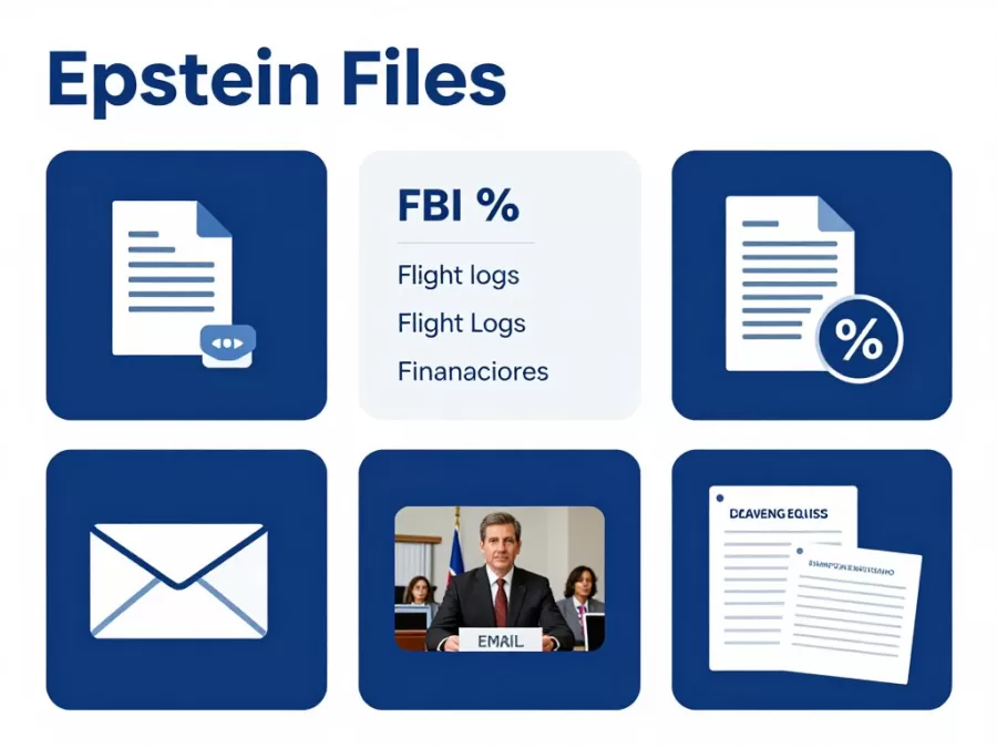 Visual representation of the Epstein files document categories released in February 2026