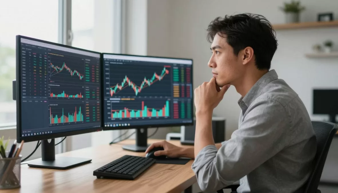 investor making strategic stock investment decisions