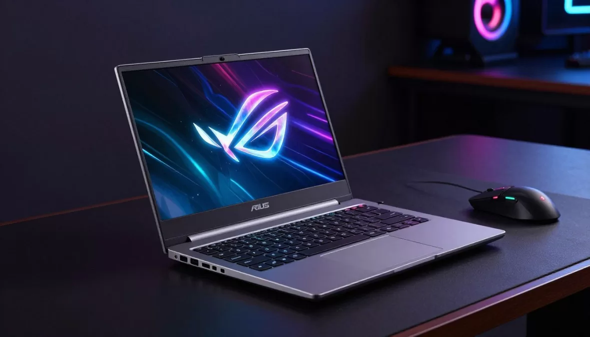 ASUS ROG Zephyrus G14 gaming laptop with RGB lighting