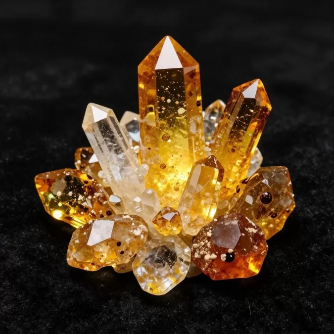 Amber resin and crystals used in Middle Eastern women's fragrances