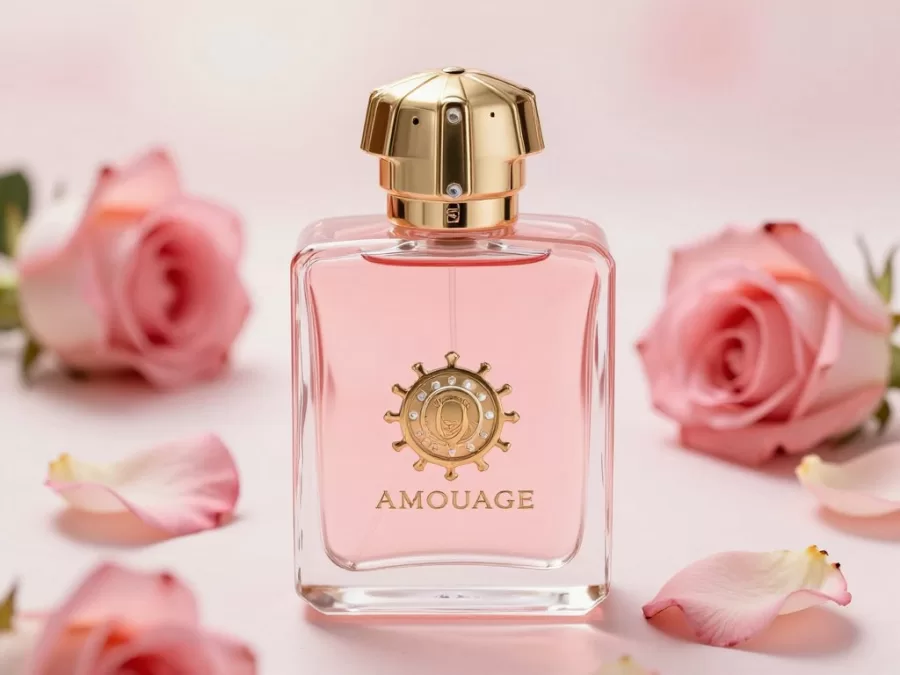 Amouage Beloved Woman perfume bottle rose oriental fragrance