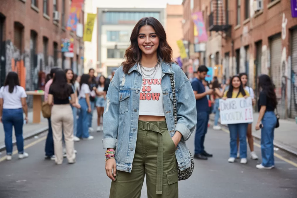 Ananya Panday in modern casual fashion at youth event