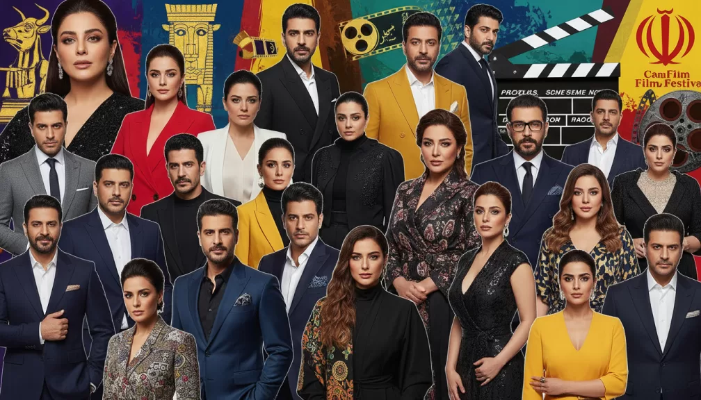 Collage of popular Iranian celebrities in 2026