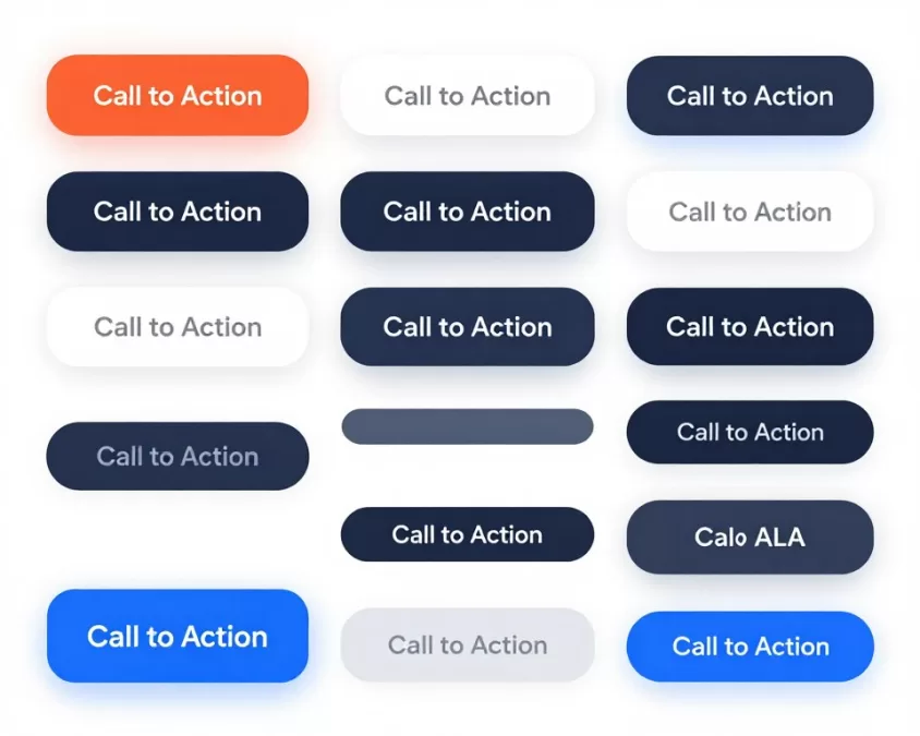 Collection of high-converting CTA button designs and placements