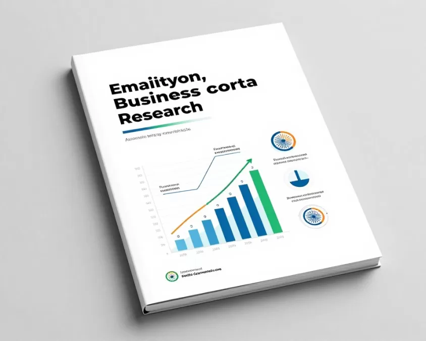 Entrepreneur success report cover with business growth charts and Indian startup ecosystem