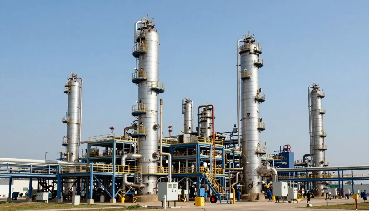 ExxonMobil refinery operations with modern processing equipment