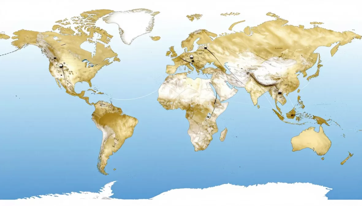 Global petroleum trade network connecting oil exporting countries with consuming markets