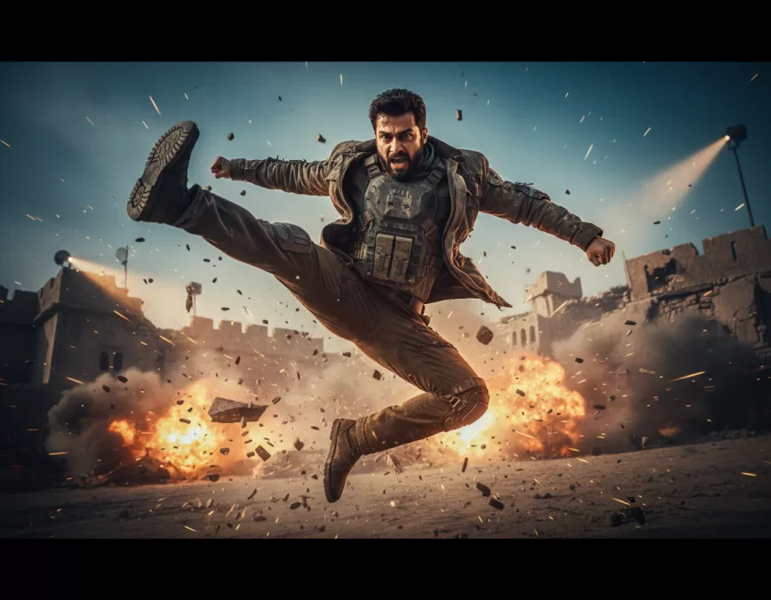 Hamed Behdad in action film scene