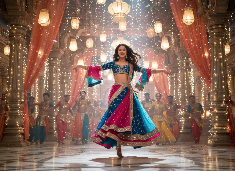 Janhvi Kapoor performing dance sequence in film