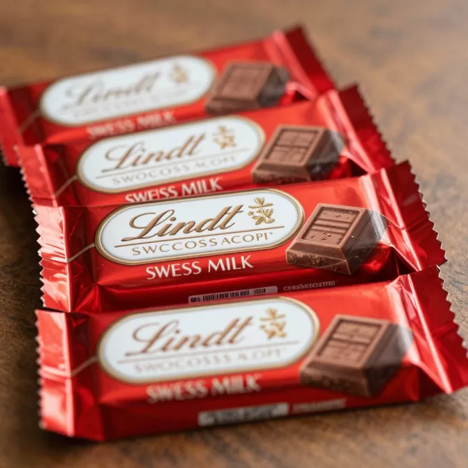 Lindt milk chocolate bars Swiss heritage