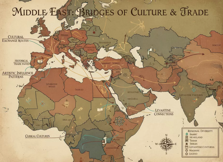Middle East cultural exchange and regional connections