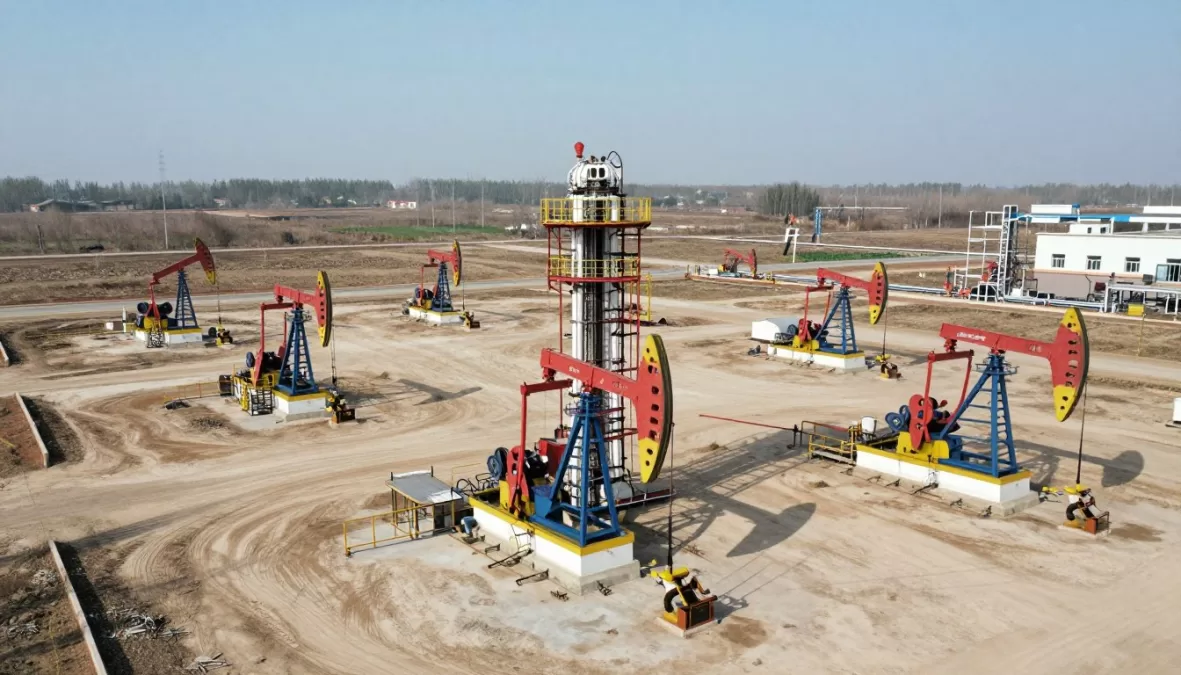 PetroChina oil field operations in Asian landscape