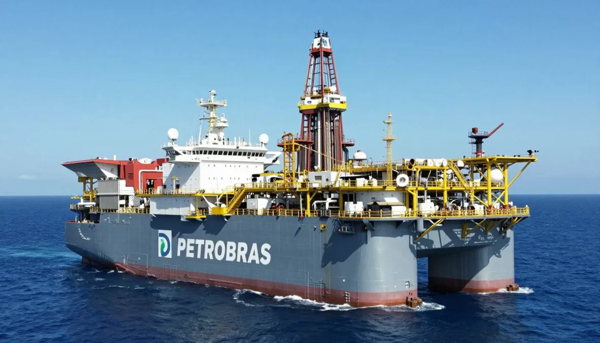 Petrobras floating production platform in deep ocean waters