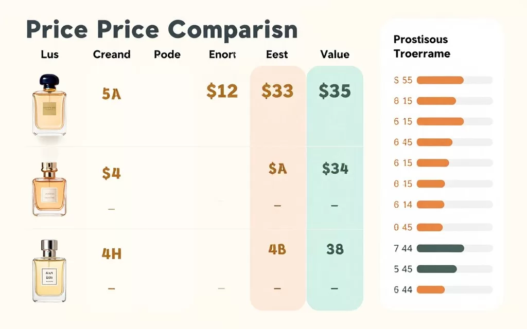 Price comparison of luxury Middle Eastern perfumes