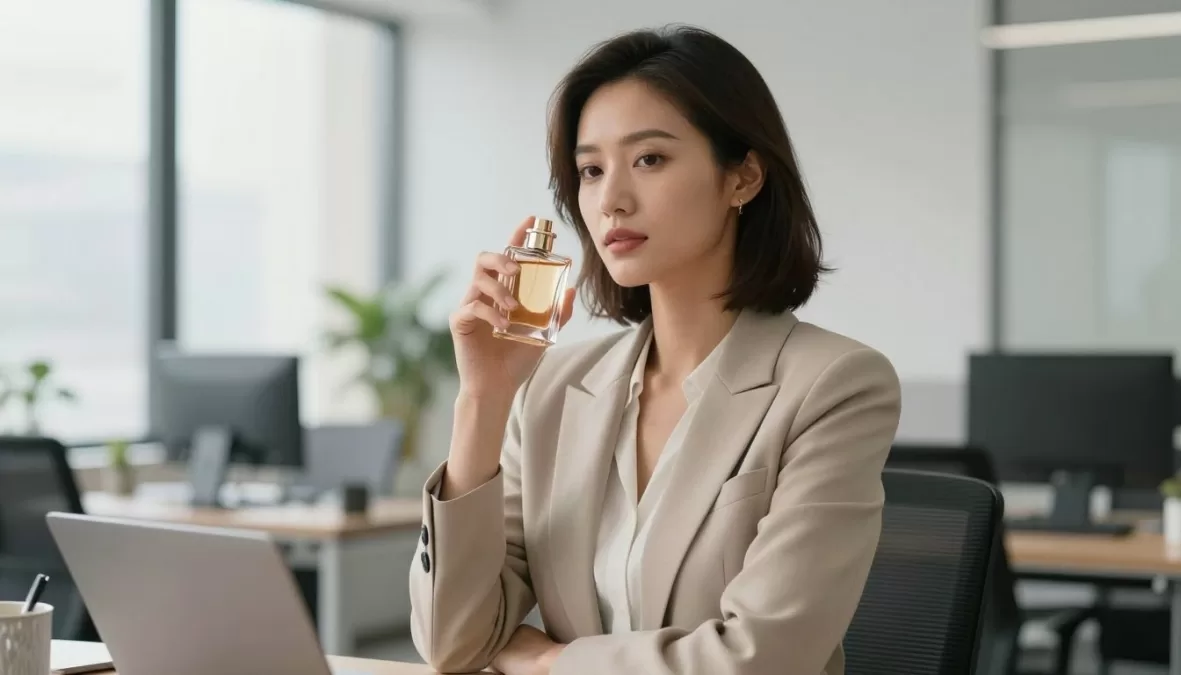 Professional woman wearing Xerjoff Alexandria II perfume