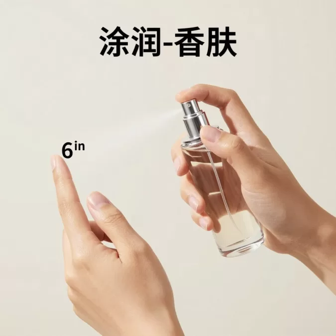 Proper distance for spraying perfume