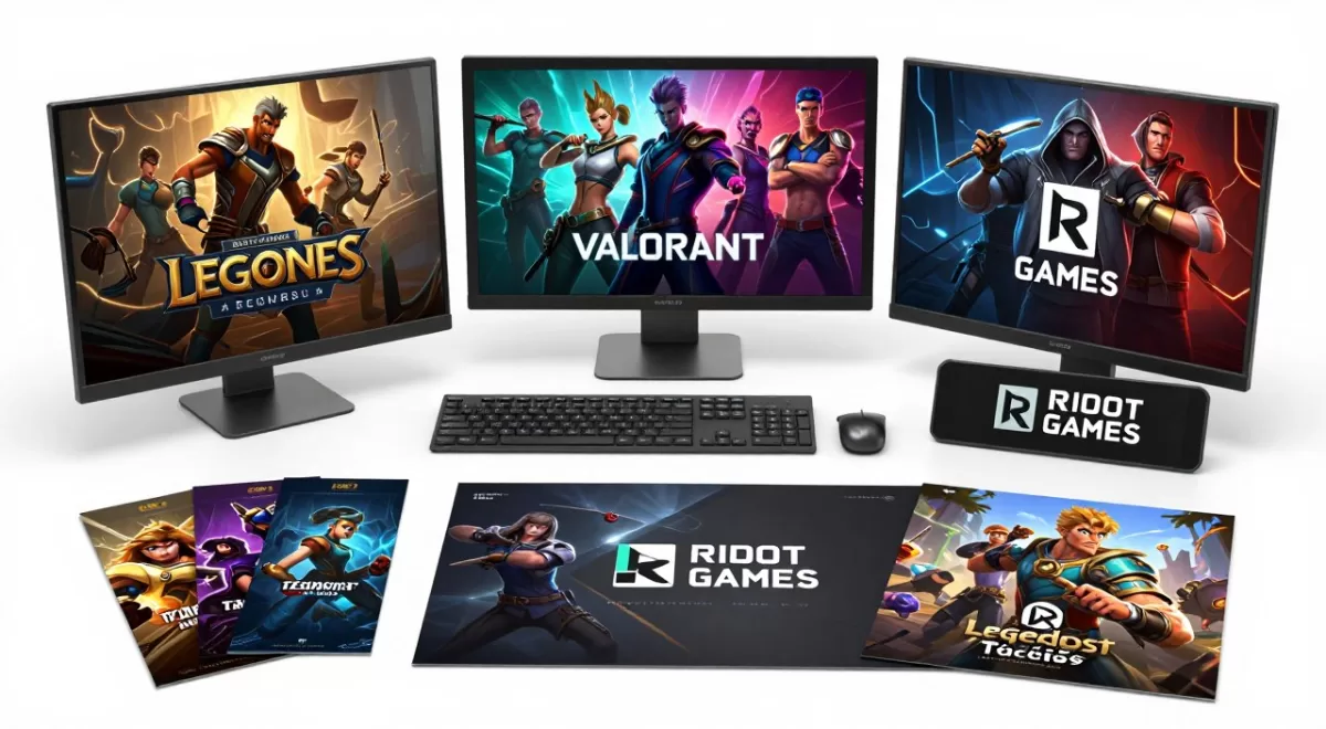 Riot Games collection showing League of Legends, Valorant, and other titles
