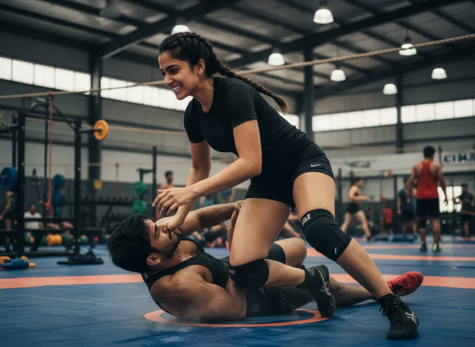 Sanya Malhotra athletic training for wrestling role
