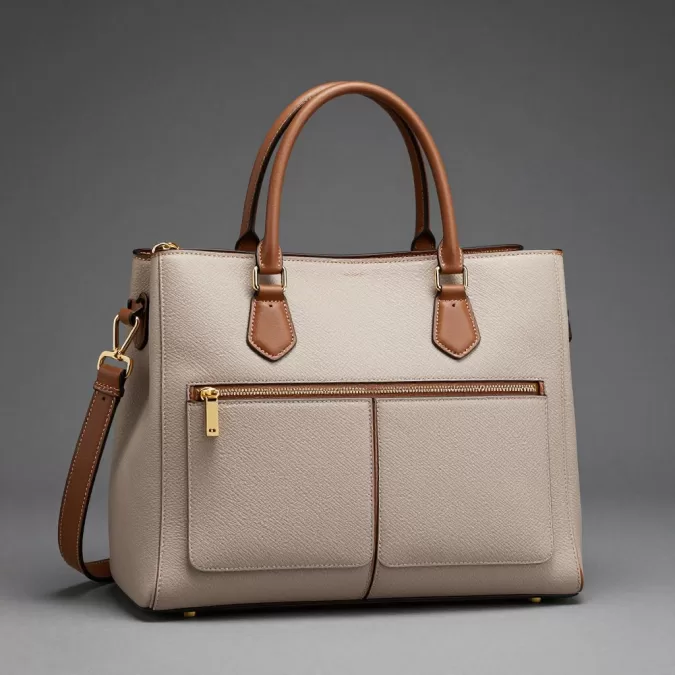 Structured handbag with organization features for women over 80