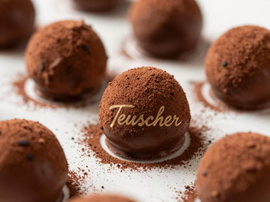 Teuscher champagne truffles in signature packaging