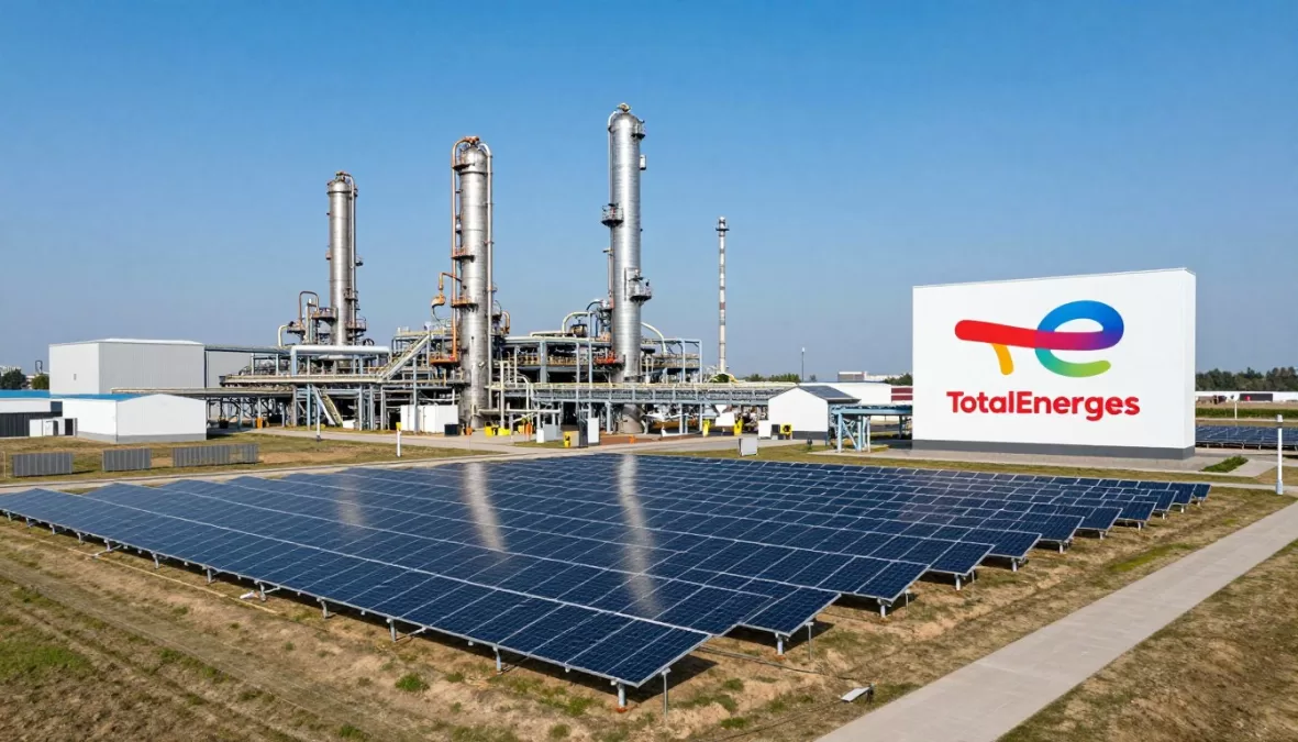 TotalEnergies integrated energy facilities with solar panels