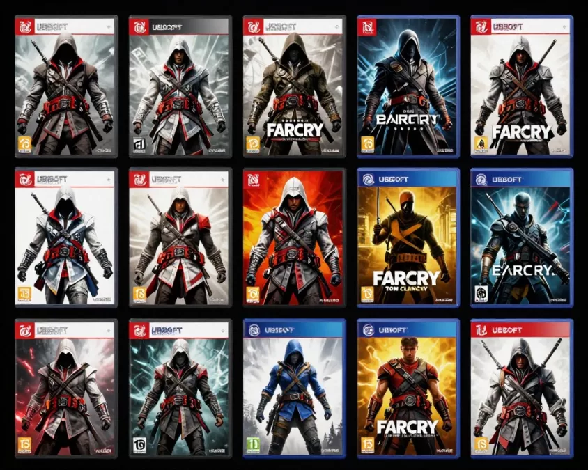 Ubisoft game collection showing AAA titles