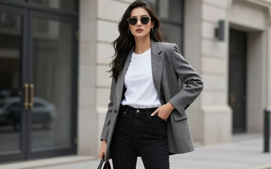 Woman wearing Nishane Ani perfume in modern setting