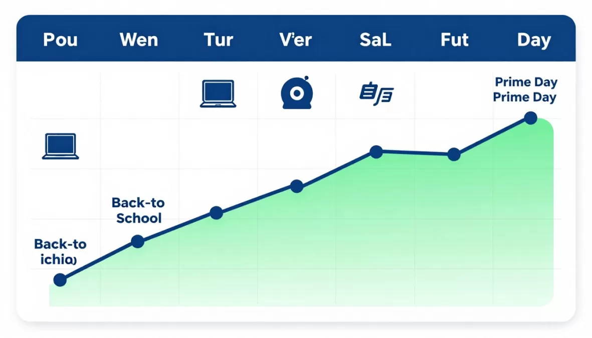 calendar showing best laptop buying times throughout year