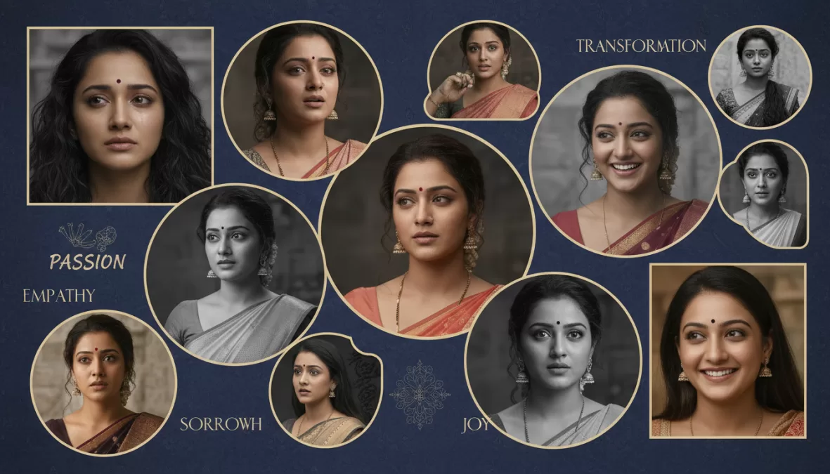 comparison collage of different acting styles