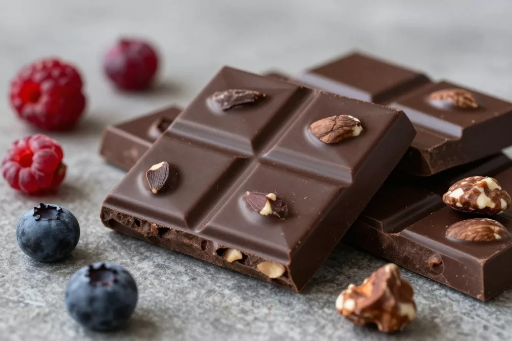 dark chocolate with antioxidant-rich ingredients