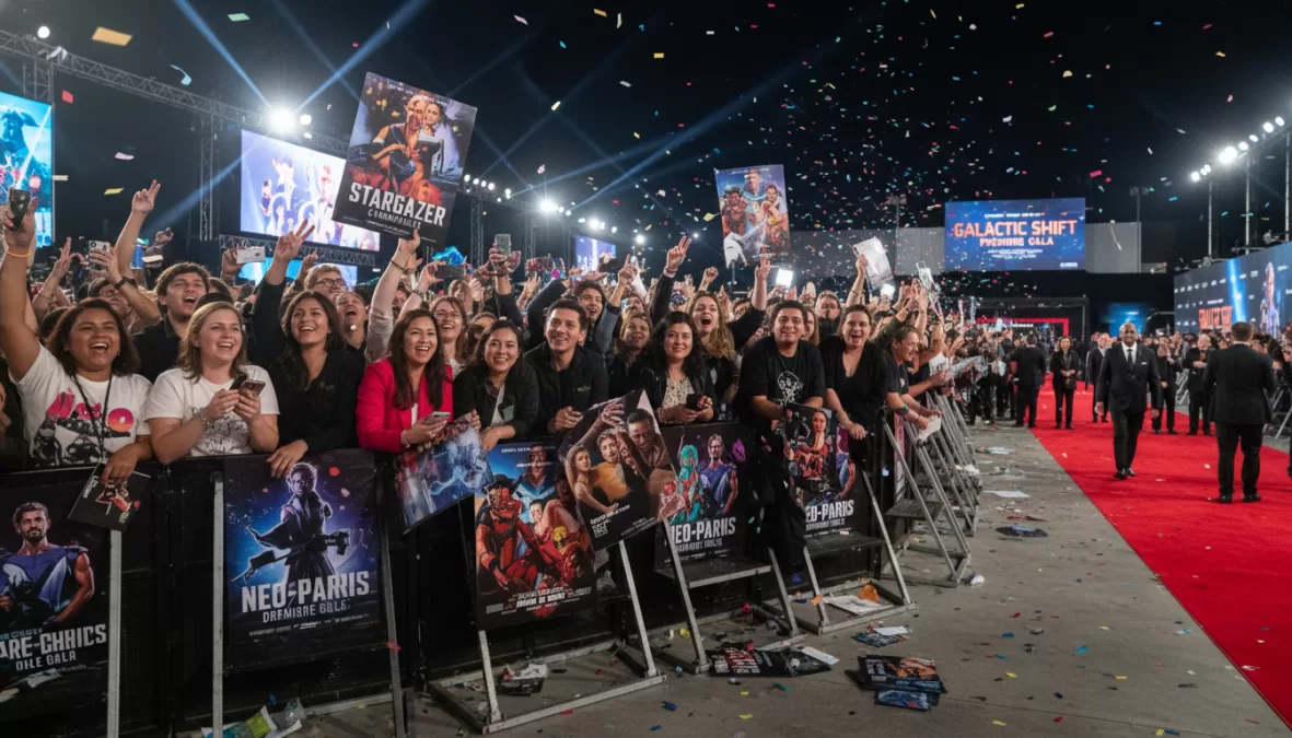 fans at film premiere waiting for actress