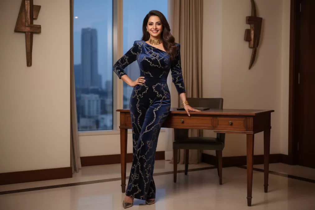 former Miss Universe from India in elegant portrait