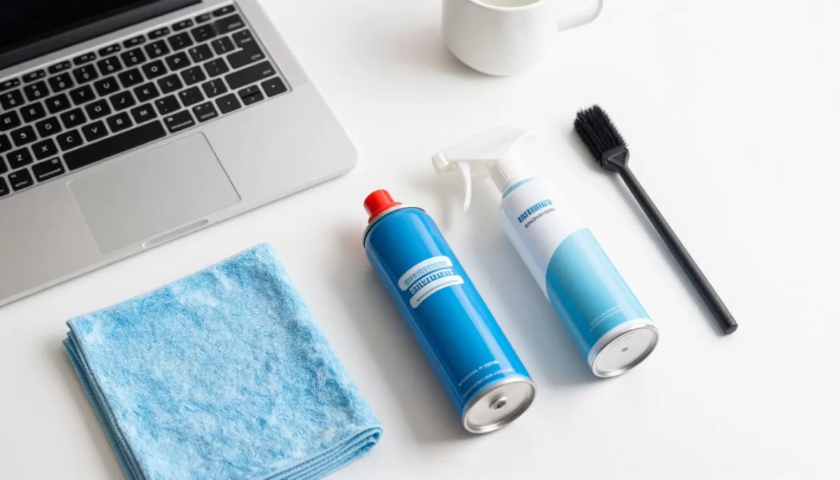 laptop maintenance supplies and cleaning tools