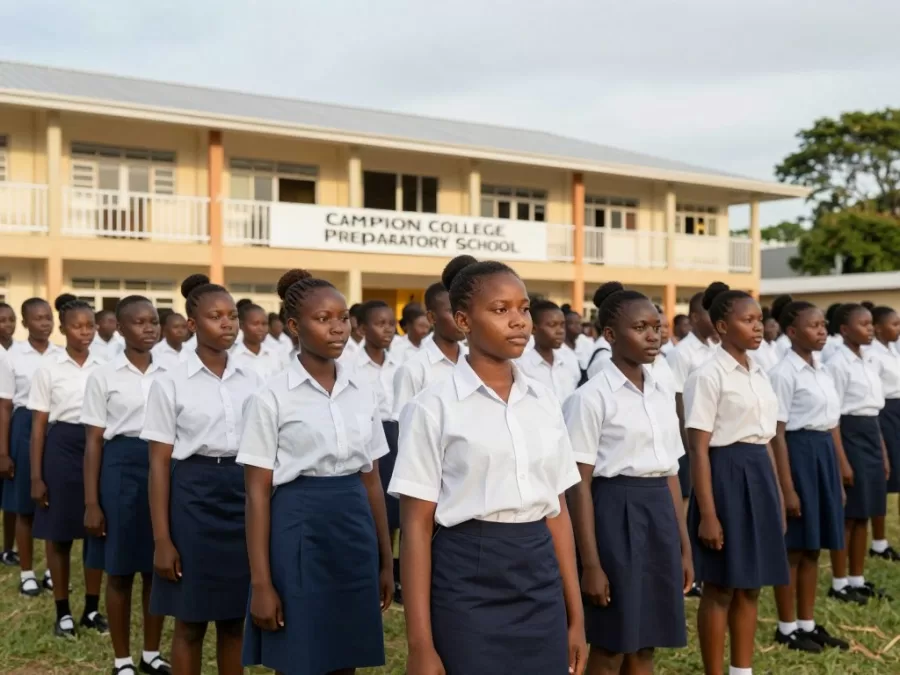 Campion College Prep students in uniform during assembly