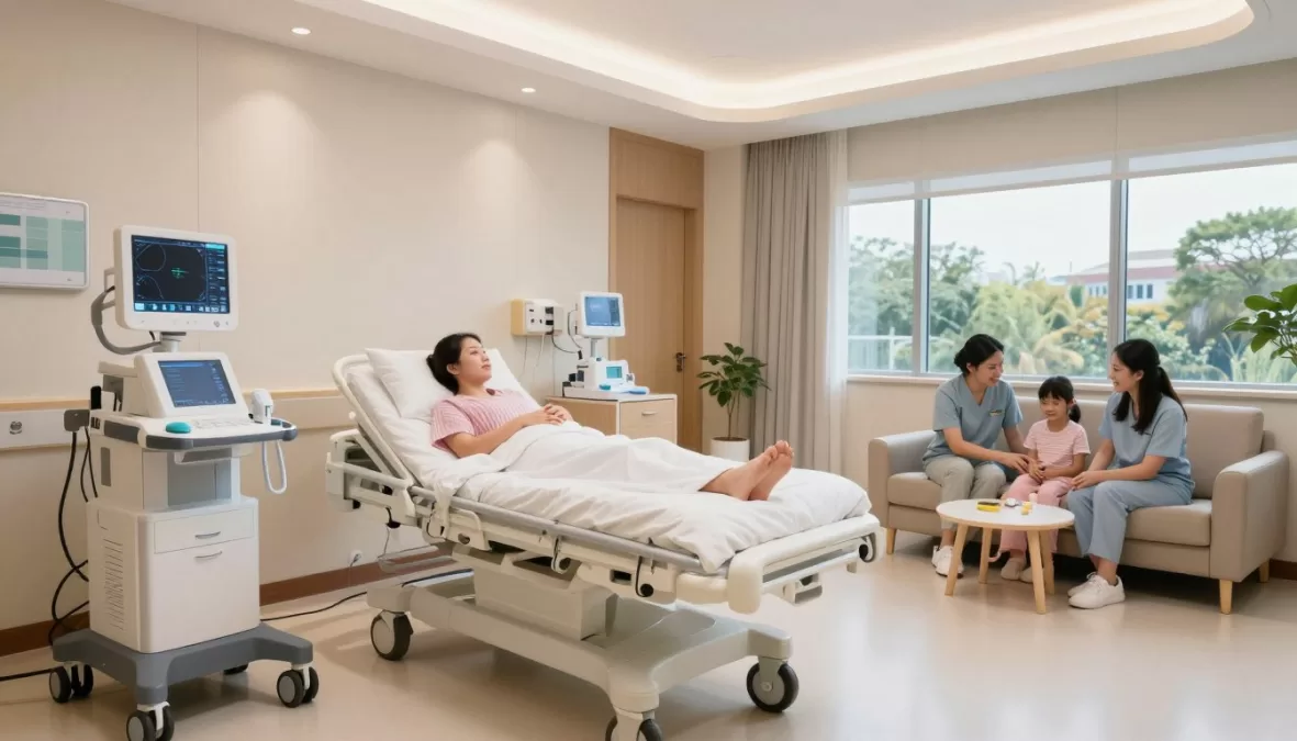 Cedars-Sinai maternity ward modern labor and delivery suite