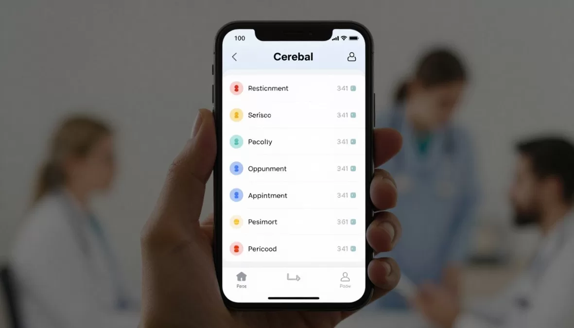 Cerebral platform showing medication management dashboard