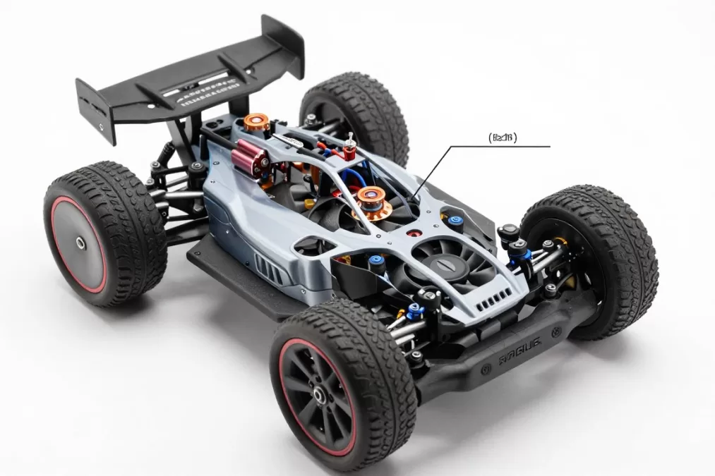 Close-up of Floating Rogue car underside showing hovering mechanism