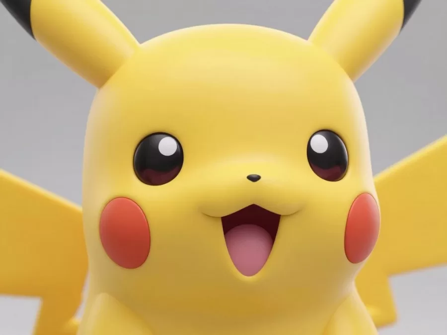 Close-up of Pikachu Animatronic Ultra Series facial expressions