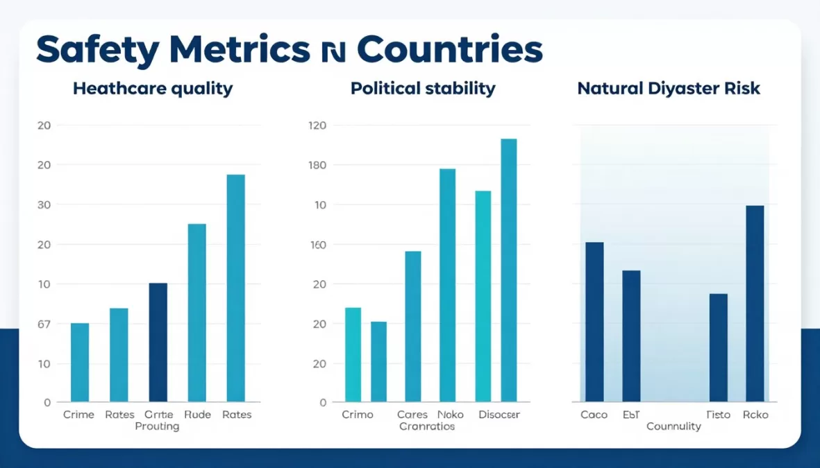 Comparison chart of safety factors across different countries