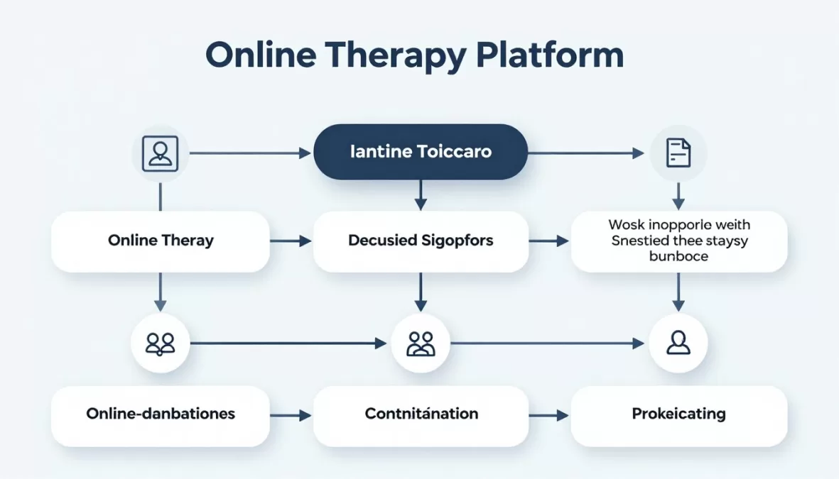 Decision flowchart for choosing online therapy platform