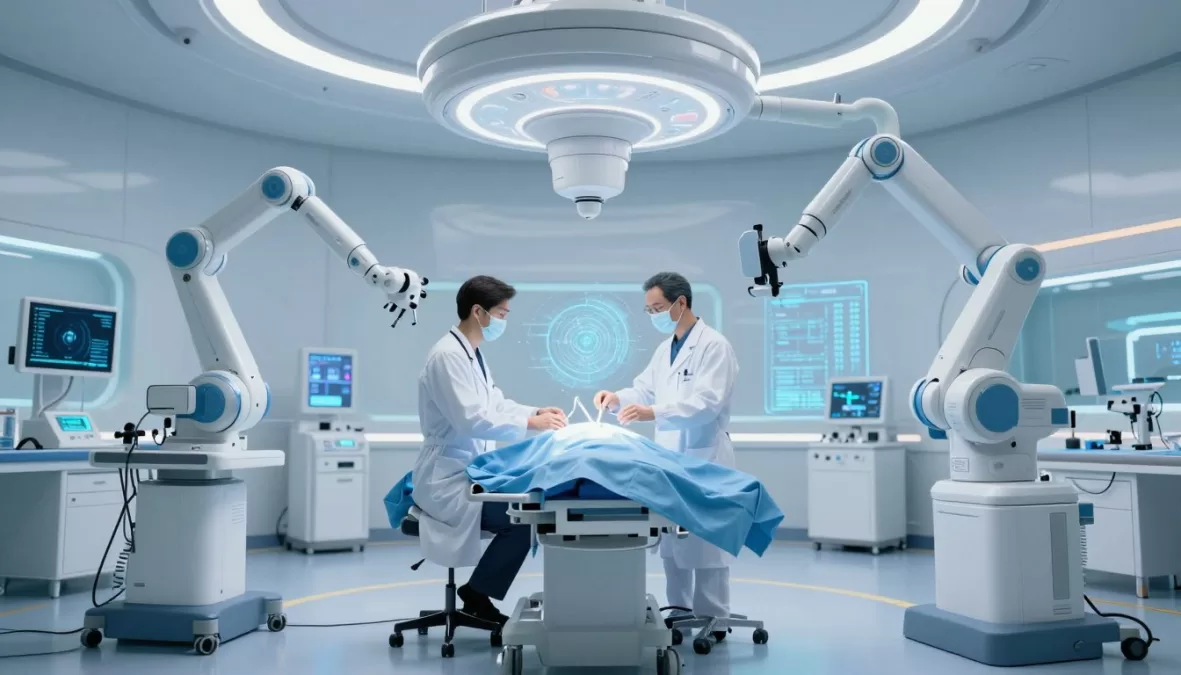 Futuristic hospital technology digital health integration