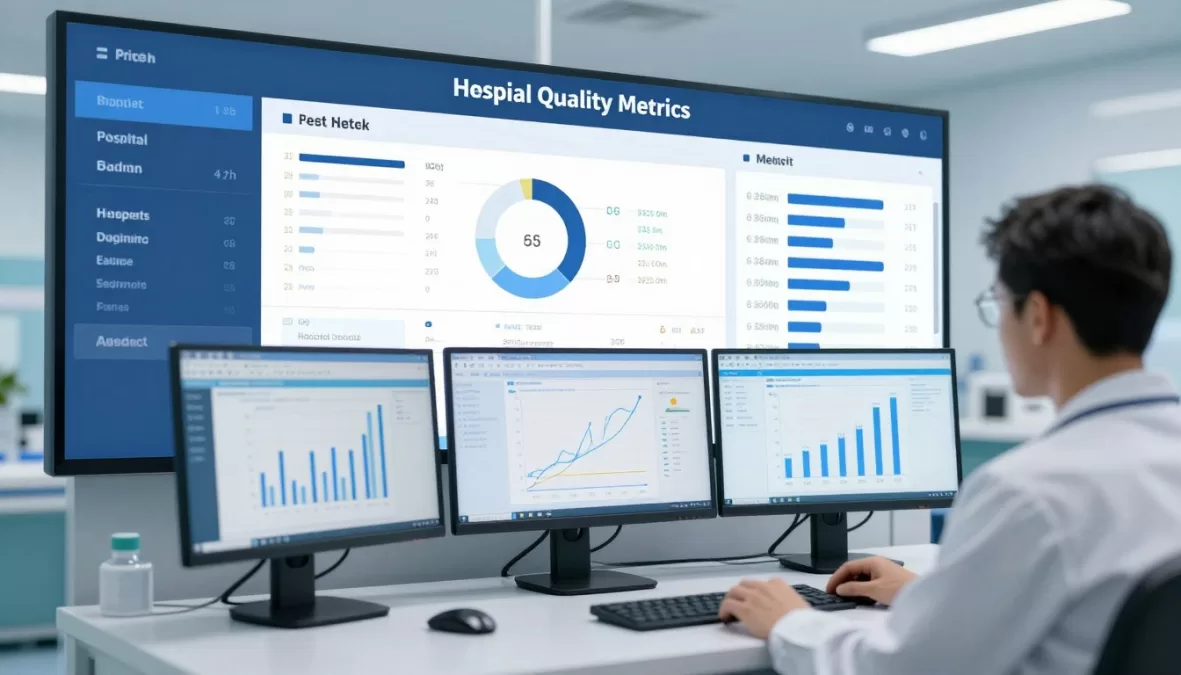 Healthcare data analysis and hospital quality metrics visualization